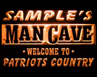 Name Personalized Custom Man Cave Patriots Country Pub Bar Beer Neon Sign st3-qf-tm