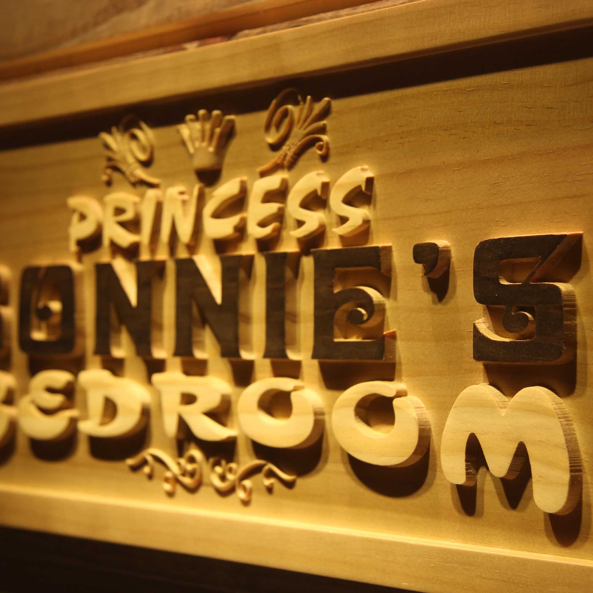 Princess Room Loading Sign Wpa0197 Name Personalized PRINCESS BEDROOM Girl Room Wood Engraved ...