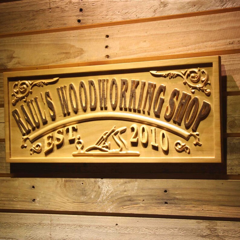 Wpa0356 Name Personalized WOODWORKING WOOD SHOP Decoration Etsy