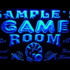 Name Personalized Custom Game Room Man Cave Bar Beer Neon Sign st3-PL-tm