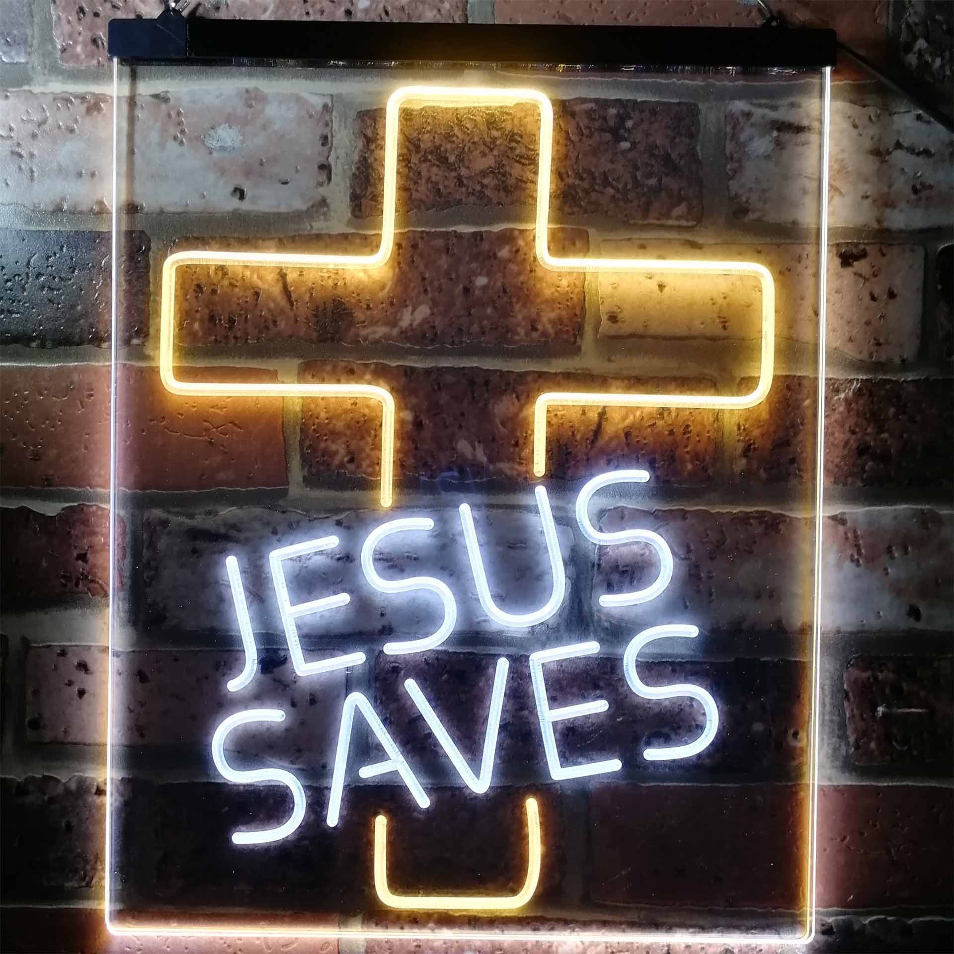 ADVPRO Cross Jesus Home Decoration Flex Silicone LED Neon Sign - Orange - St16s33-fnu0059-o