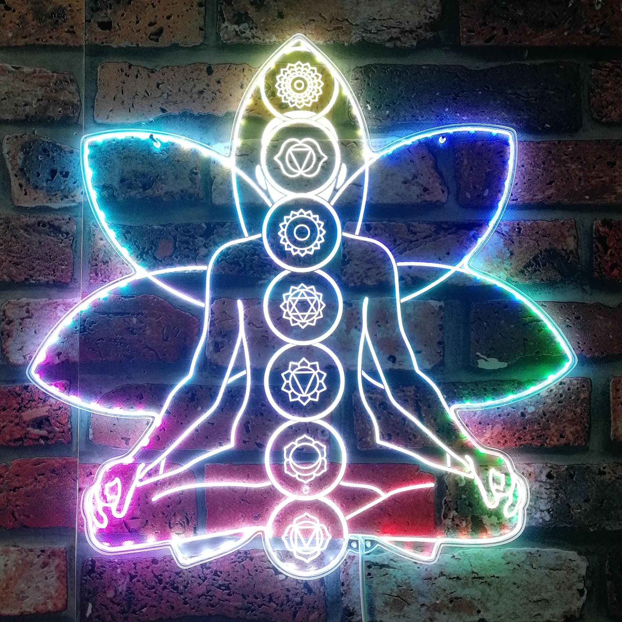 Chakras Healing Psychic RGB Dynamic Glam LED Sign - Cut-to-edge