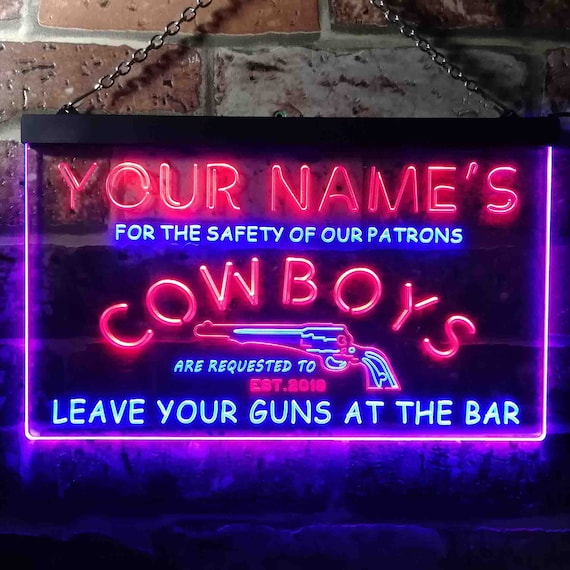 Personalized Name Est Year Garage Man Cave Dual Color LED Neon Sign st6-pp1-tm
