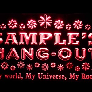 Name Personalized Custom Hang Out Girl Princess Room Neon Sign st3-pq-tm