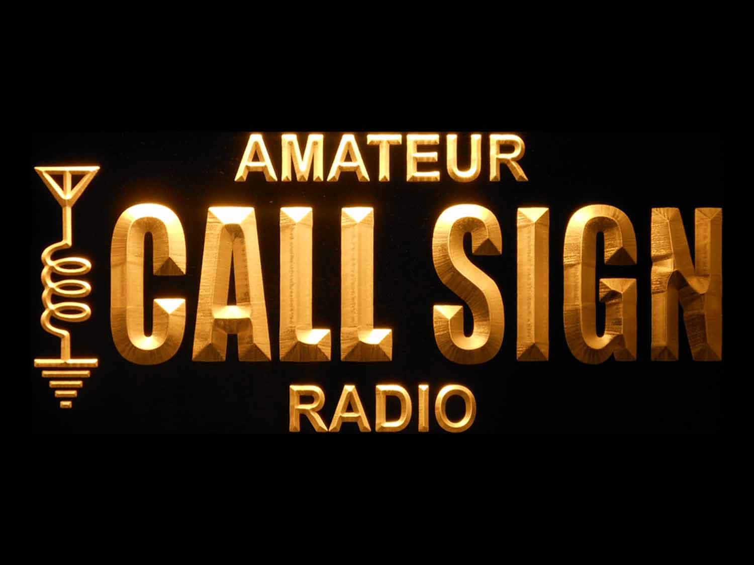 Custom Amateur Radio Your Call Sign Led Neon Sign St3 Wb Tm Etsy