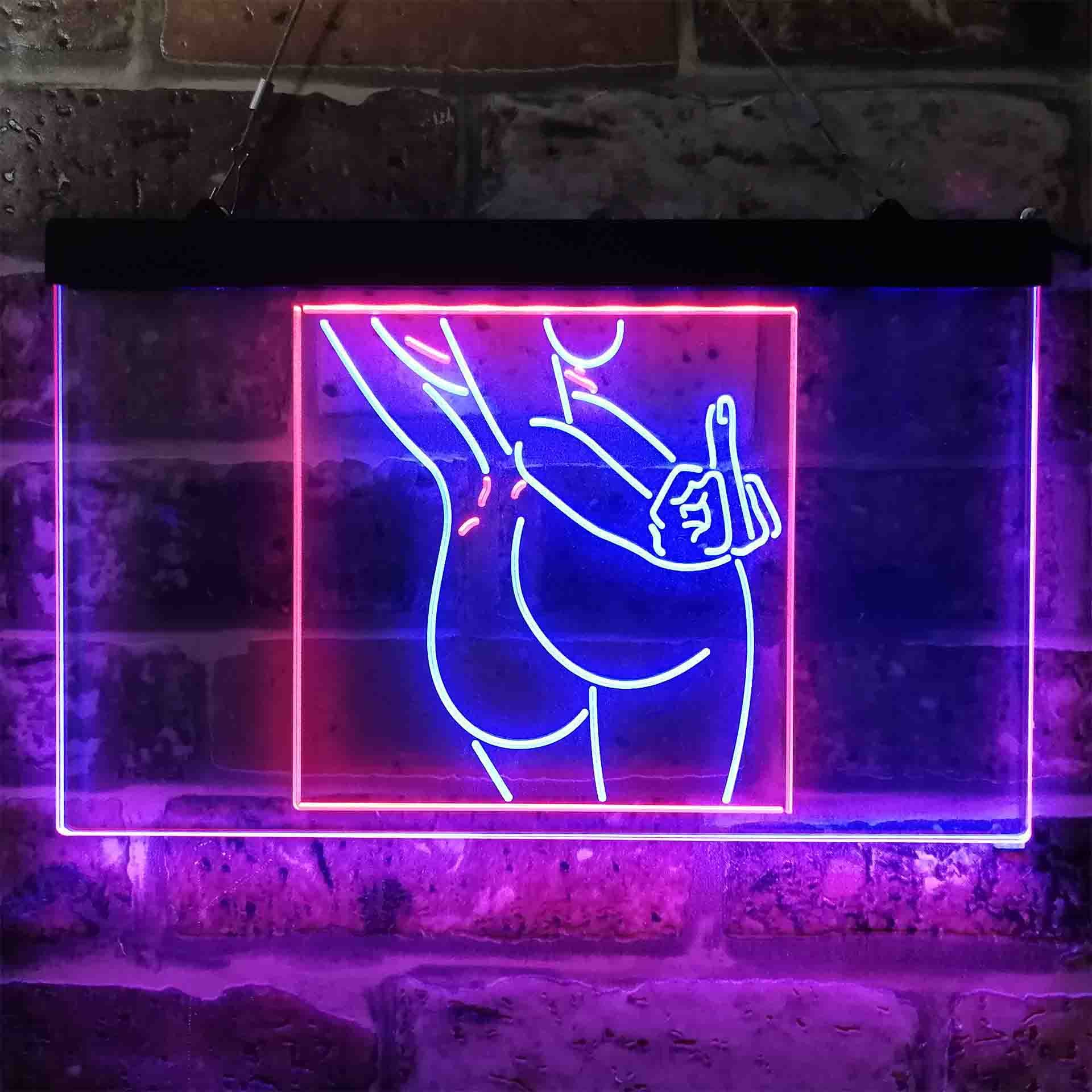 バッドビッチ ミドルフィンガー FXXK ガールルーム デュアルカラー LED 