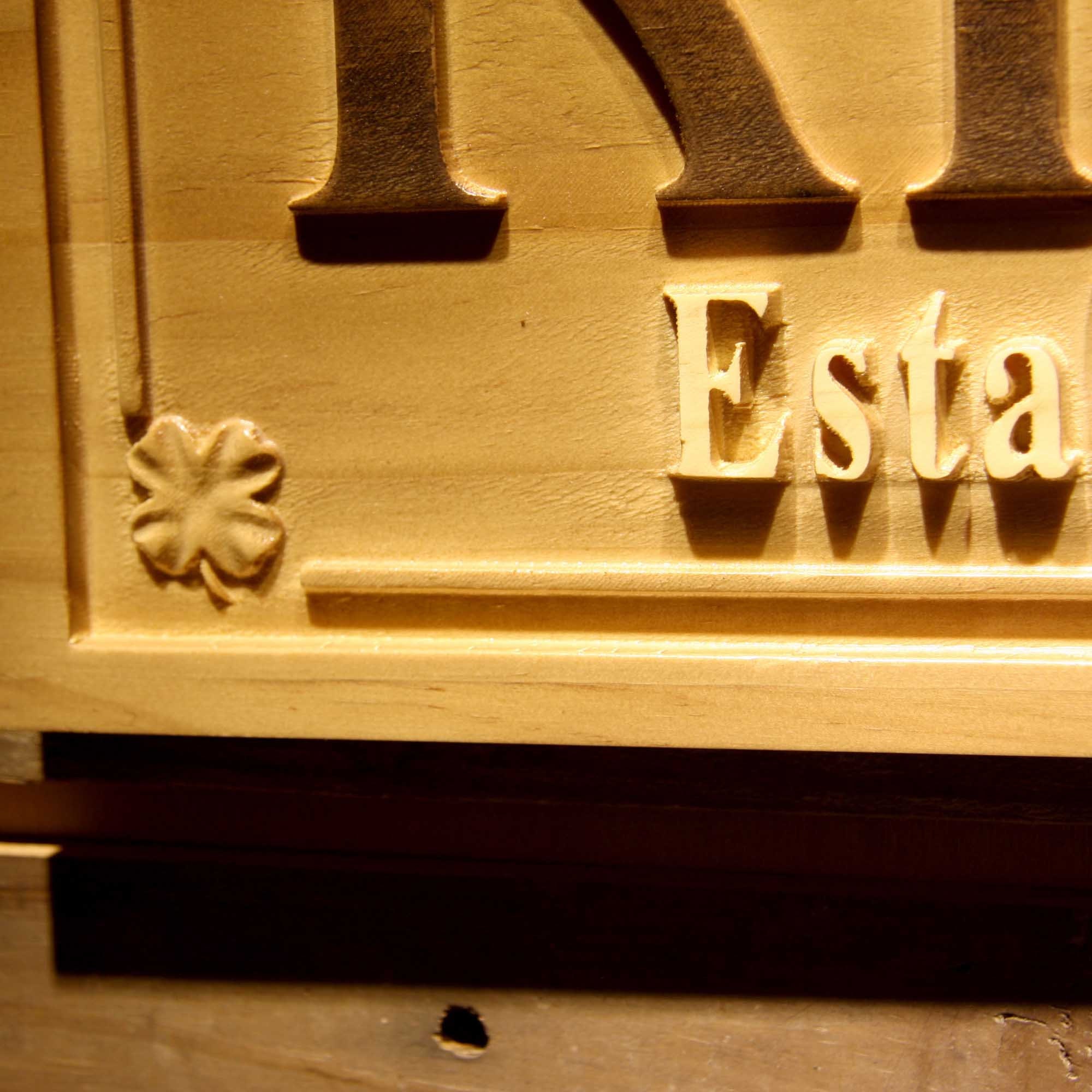 Personalized Rustic Wood Sign, 3D Engraved Family Name, Wedding Gift - Etsy