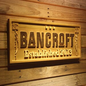 wpa0308 Personalized Custom Wedding Anniversary Family Surname Last Name Home Décor Housewarming Gift 5 Year Anniversary Gift Wooden Signs