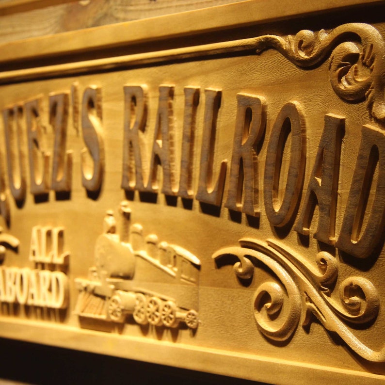 Wpa0417 RAILROAD Name Personalized Train Station Lover Gift Etsy