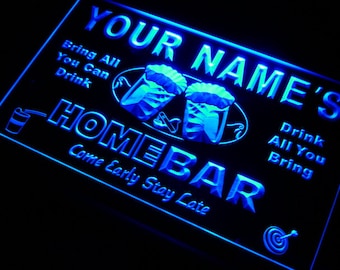 Personalized Home Bar Beer Your Name Custom LED Neon Sign st3-p-tm