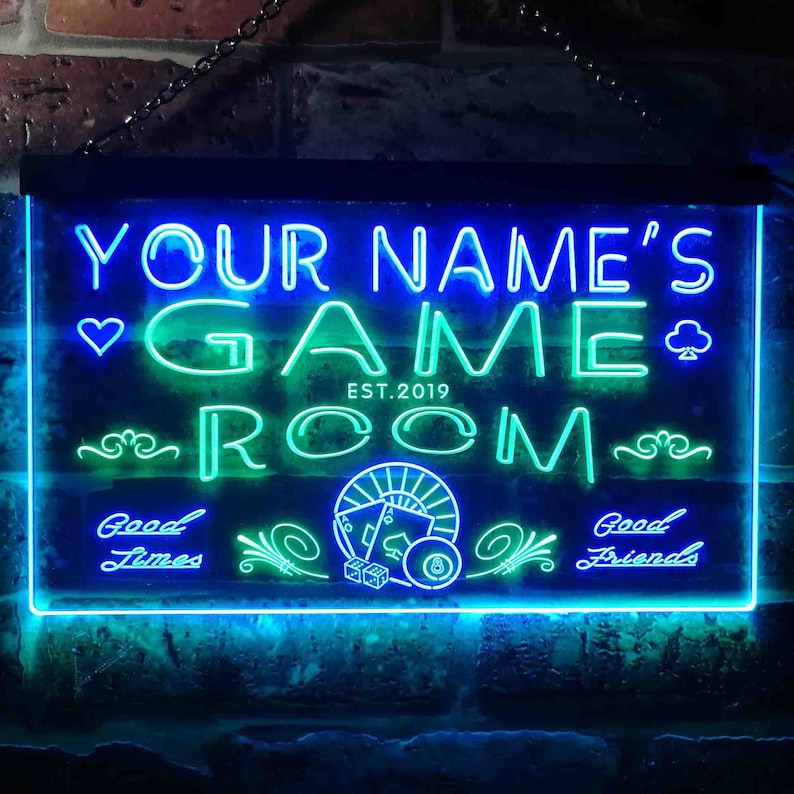ADVPRO Personalized Your Name EST Year Theme Game Room Man Cave