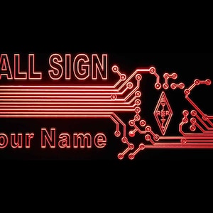 Your Name Call Sign Radio Led Neon Sign st3-wd-tm