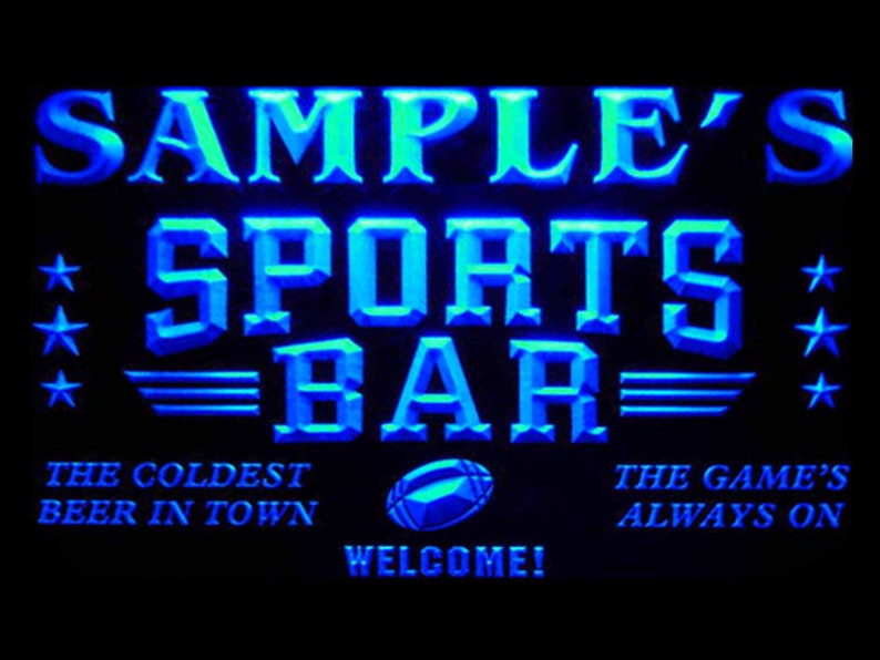 Name Personalized Custom Sports Bar Beer Pub Neon Sign Etsy
