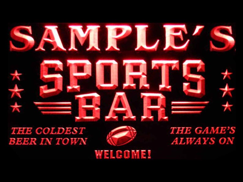 Name Personalized Custom Sports Bar Beer Pub Neon Sign Etsy