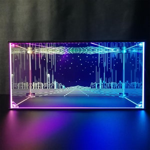 Skyline City View Scenario Display Box Model Figure Display Box Case dc3-i0022