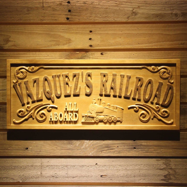 Wpa0417 RAILROAD Name Personalized Train Station Lover Gift Etsy