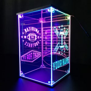 American Football Player Personalized YOUR NAME Display Box Figure Display Box Model Case dc3-i0021-tm