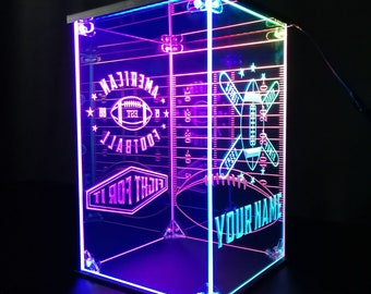 American Football Player Personalized YOUR NAME Display Box Figure Display Box Model Case dc3-i0021-tm