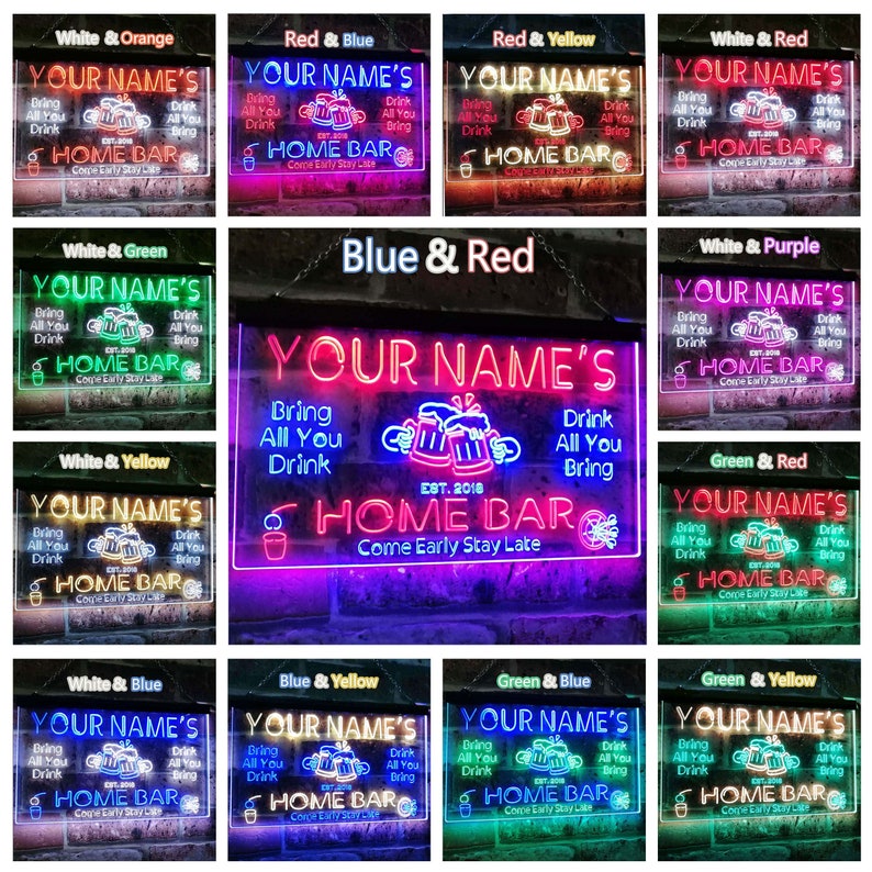 13 Color LED Dual Color Neon Sign