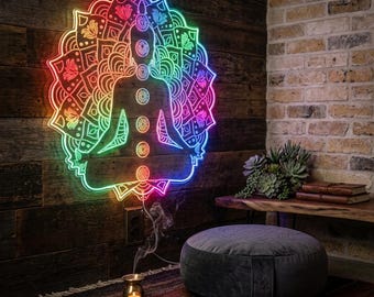 Letrero de neón LED Mandala Chakra Meditación Estudio de Yoga Decoración de Pared Arte Zen Espiritual fnd-i0390