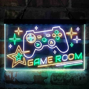 Game Room Console Controller Video Tri-color Led Neon Sign st9-j2984
