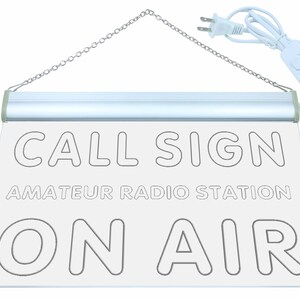 Example Vanity Call Sign Custom Call Sign on Air Amateur Radio Station Led Neon Sign St3-wa-tm ...