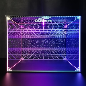 Personalize Neon Grid Space Star Galaxy Starlight Parallel Universes Multiverse LED Figure Box Display Case Scenario Box dc3-i0011-tm