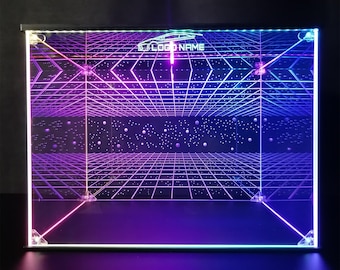 Personalize Neon Grid Space Star Galaxy Starlight Parallel Universes Multiverse LED Figure Box Display Case Scenario Box dc3-i0011-tm