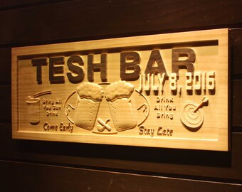 Custom Family Est. Date Sign - Rustic Hand Made Vintage Wooden
