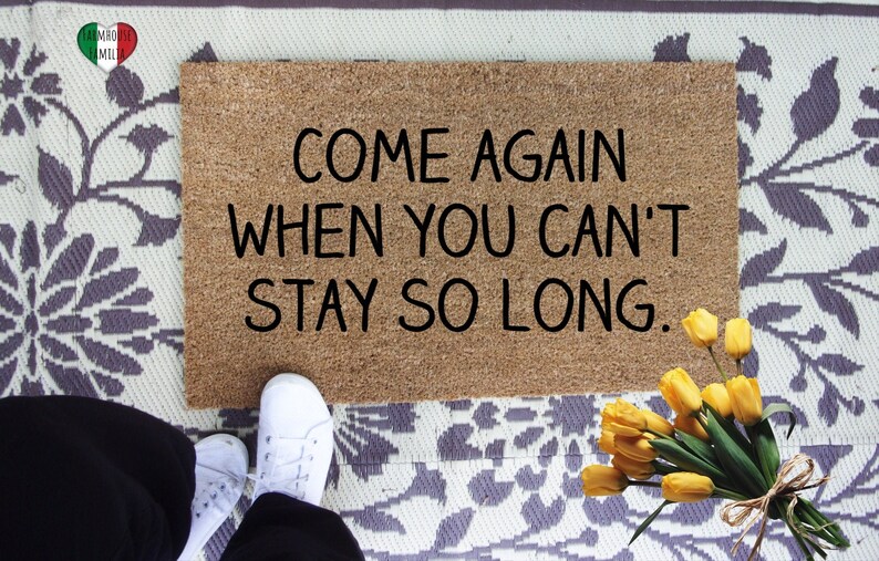 Funny Door Mat Funny Back Door Mat Funny Welcome Mat Etsy