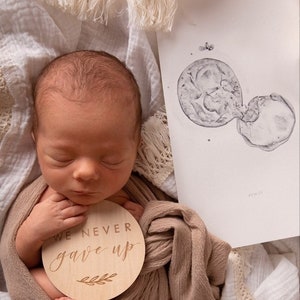 Watercolor Embryo Art: Hand-Painted IVF Nursery Decor