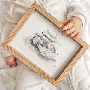 Baby-Ultraschall-Kunst, Kinderzimmer-Dekoration, personalisierte Kunst, Ultraschall-Scan, Sonogramm-Kunst, Babyparty-Geschenk, neues Baby, Willkommensbaby, Geschenk für Mütter Bild 3