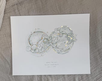 Bespoke Embryo Painting | IVF Art | Watercolour Embryo Artwork | Surrogate Gift