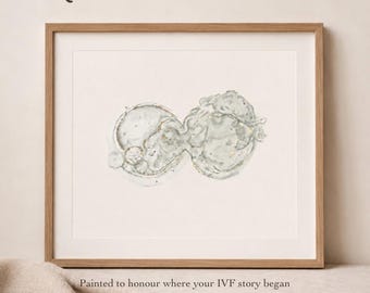 Bespoke Embryo Painting | IVF Art | Watercolour Embryo Artwork | Fertility Keepsake
