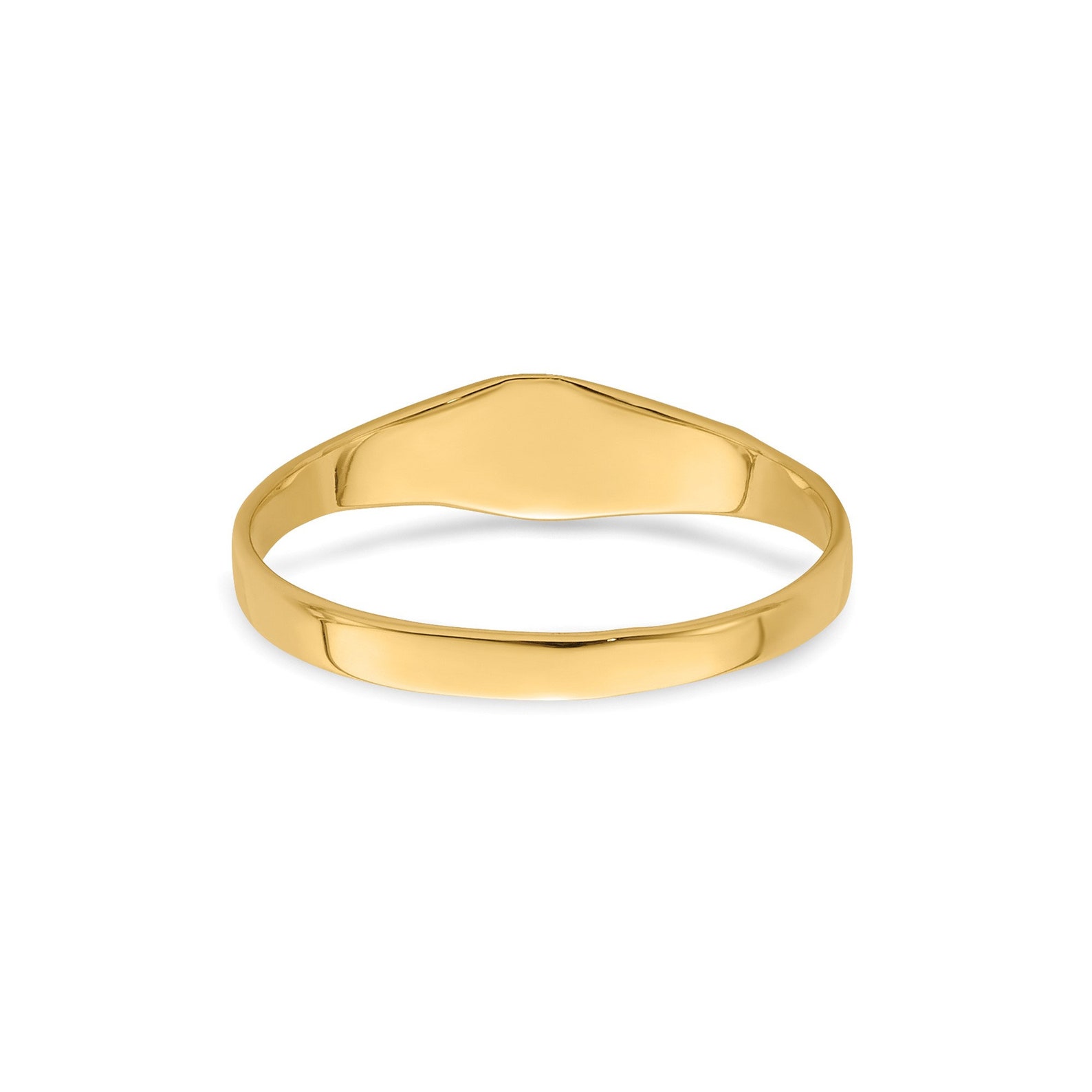 Solid 14k Yellow Gold Engravable Baby Ring 1 Etsy