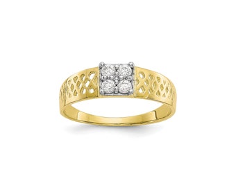6 Size 14K White Gold Birth Of Child Bs Baby Rg Pd Ring 6 Size 14K White Gold Birth Of Child Bs Baby Rg Pd Ring