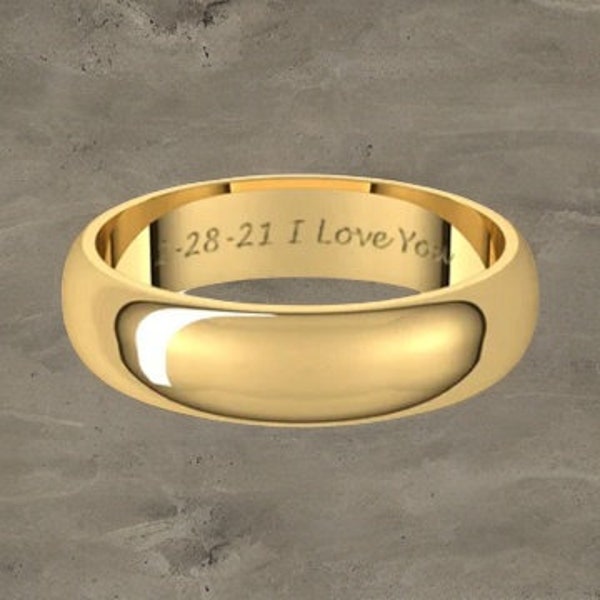 Solid 10K Yellow Gold 2mm 3mm 4mm 5mm 6mm 8mm Wide Men's and Women's Wedding Band Ring Sizes 4-14. 10k Solid Yellow Gold,Thumb Midi Ring