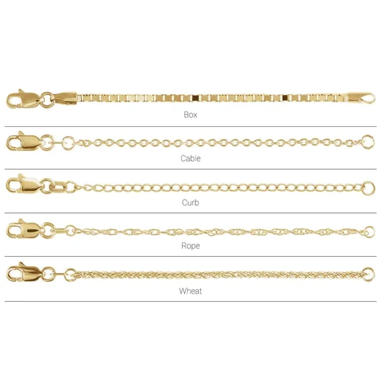 White Gold Necklace Extender Wheat Etsy