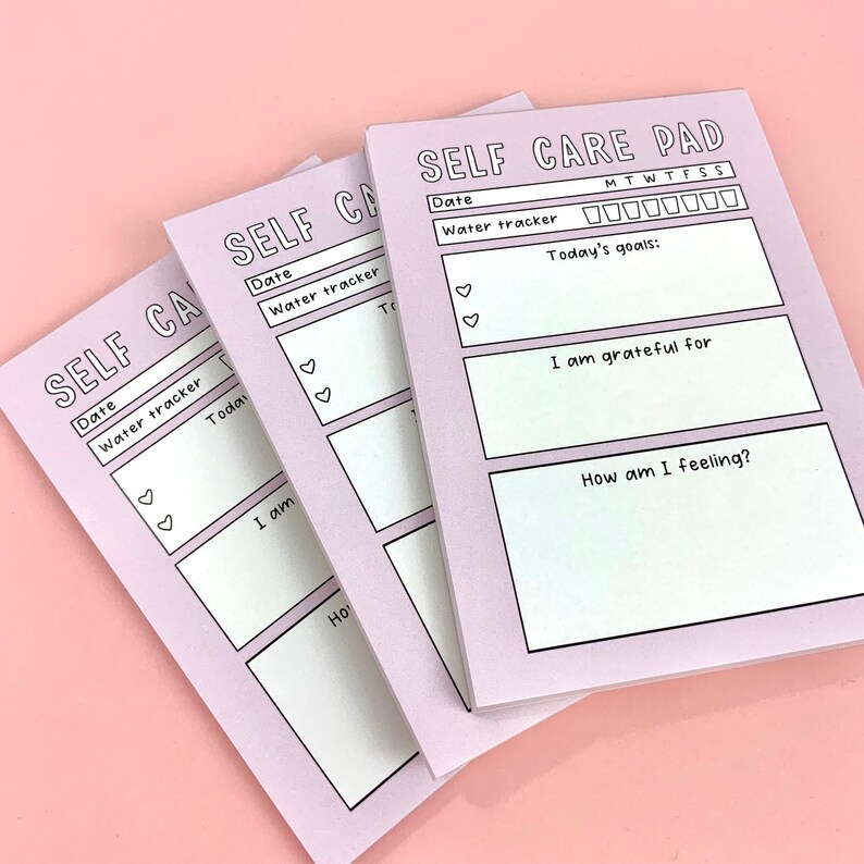 Self Care Notepad Mental Health Gifts Daily Planner Etsy