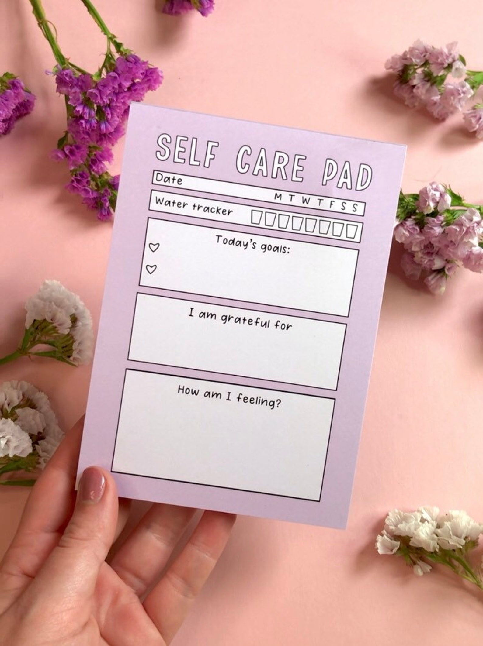 Self Care Notepad Mental Health Gifts Daily Planner Etsy