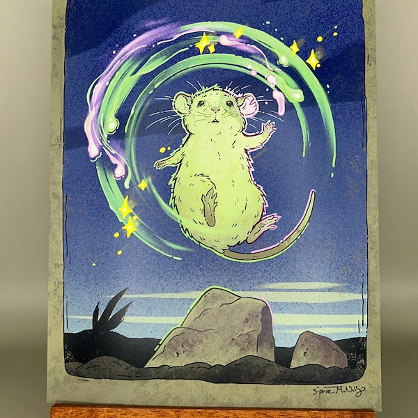 Glow Rat- rat art print