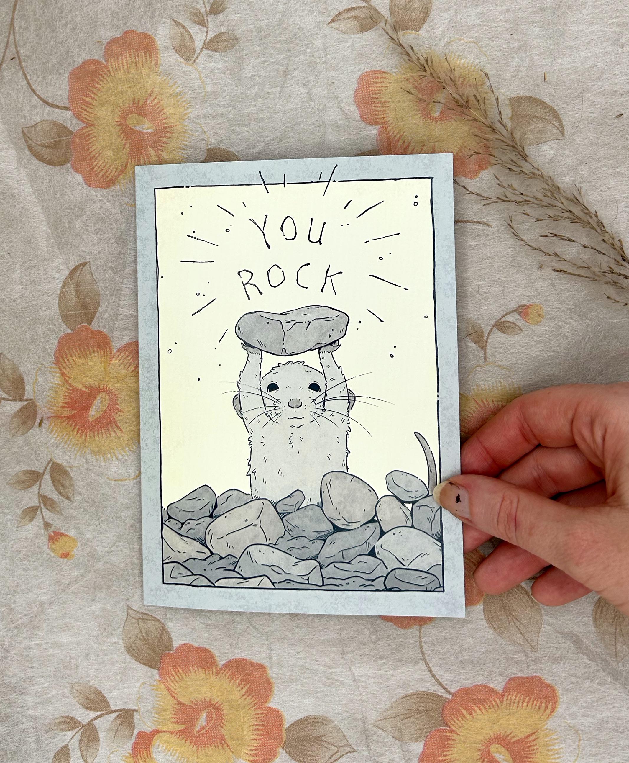 You Rock Rat Card - Friendship, Thank You, Birthday - Etsy