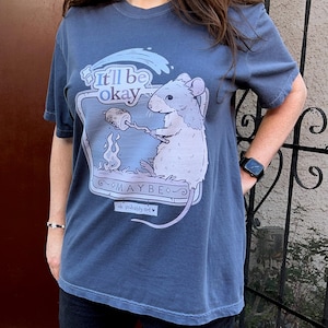 It'll Be Okay Marshmallow Rat Graphic T-Shirt, Comfort Tee