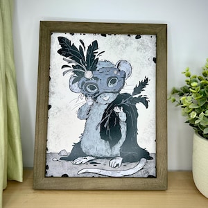 Masked rat art print- 8.5x11