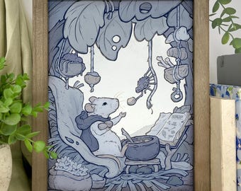 Soup rat art print- 8.5"x11"