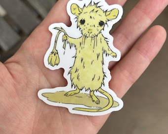 Soaked rat sticker