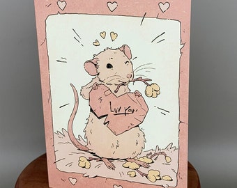 Love You Rat Card- Mother’s Day/anniversary/ Valentine’s Day