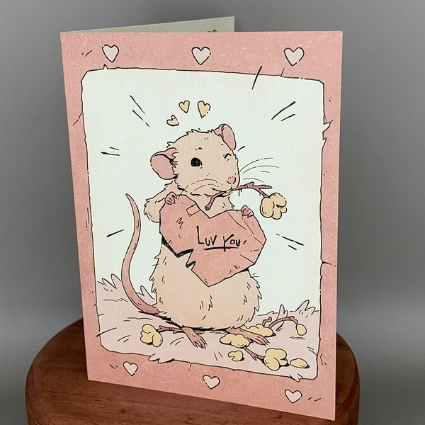 Love You Rat Card- Mother’s Day/anniversary/ Valentine’s Day