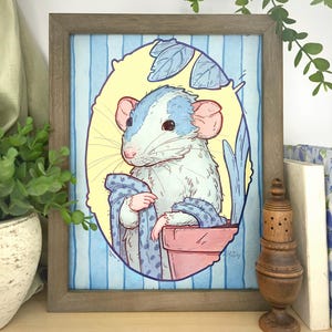 Portrait of a Fancy Rat Art Print
