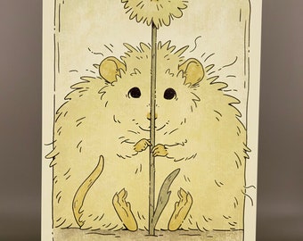 Fluffy rat art print